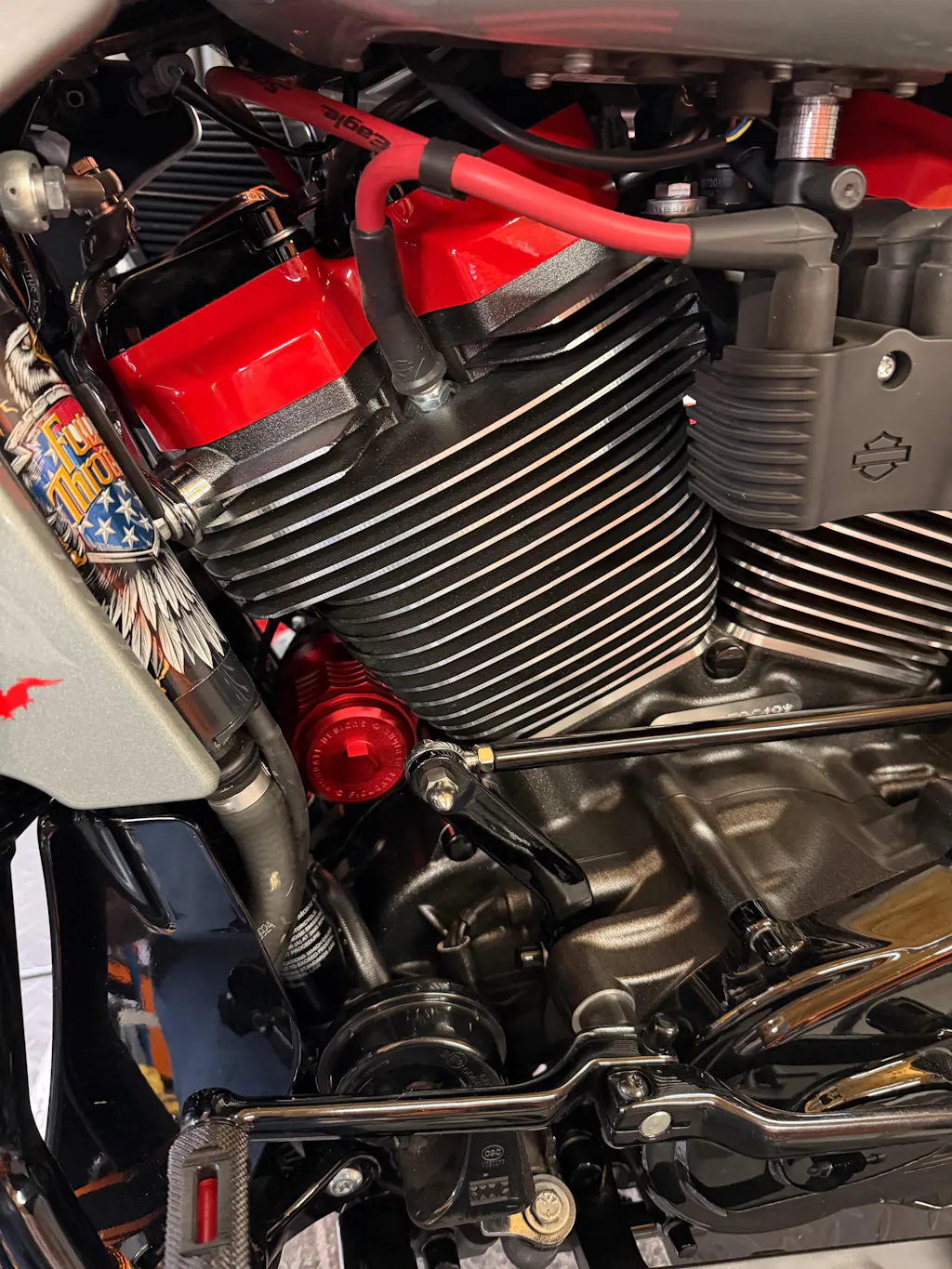 Performance Magnetic Oil Filter for Harley-Davidson All Models (1984-2026) - Red