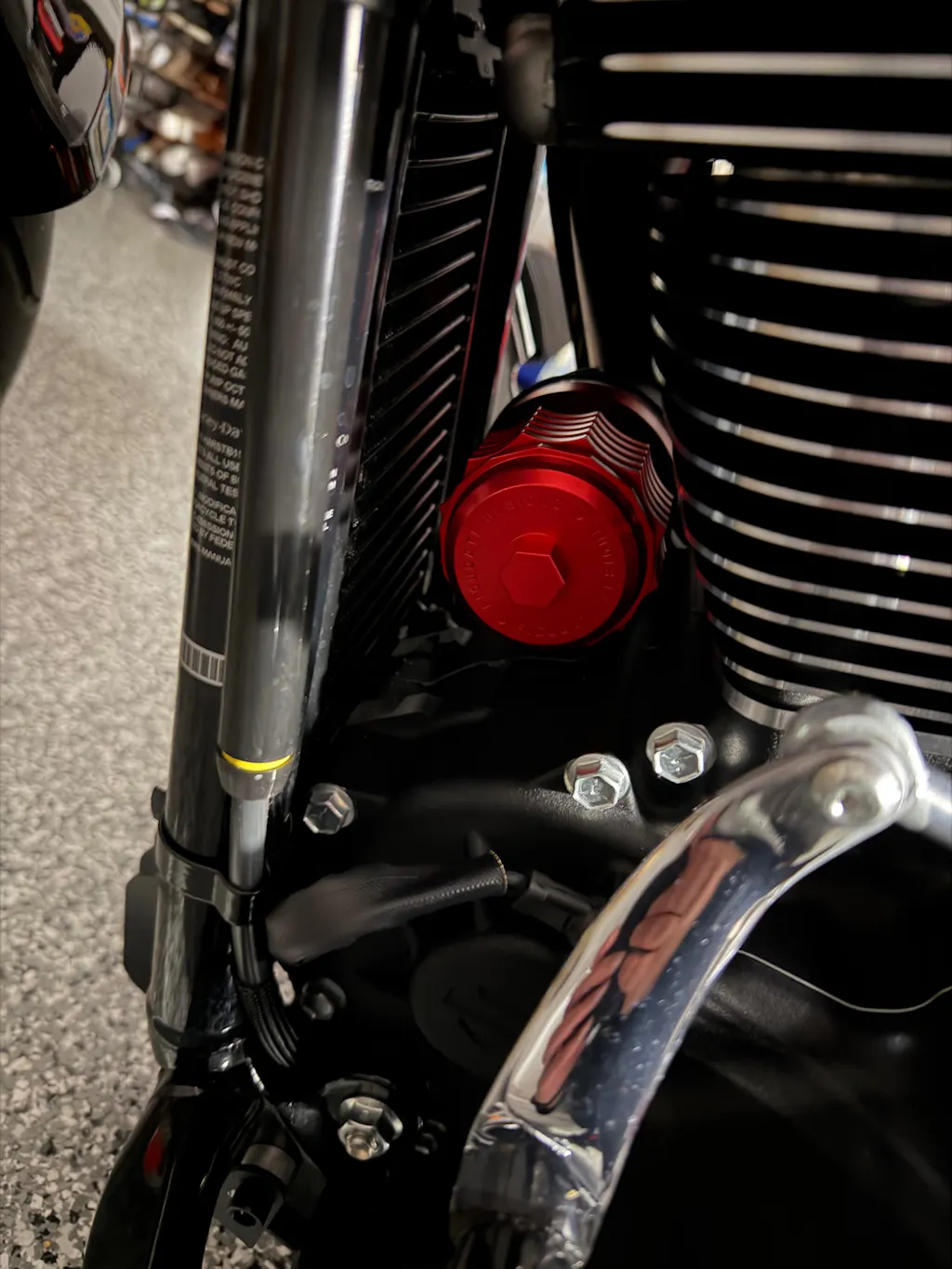 Magnetic Transmission Dipstick for Harley-Davidson All Models - Knurled Black