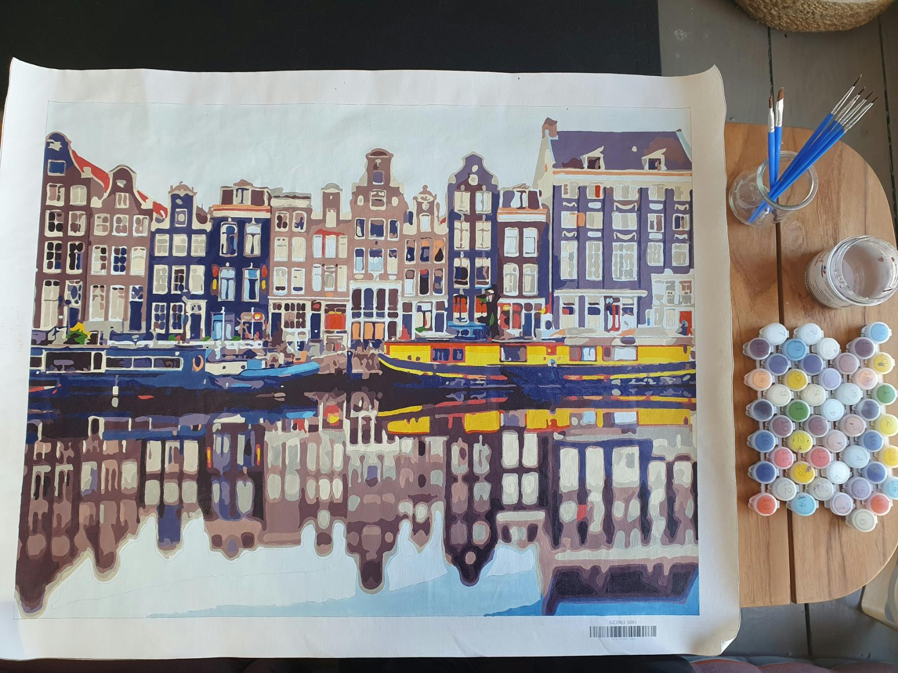 Figured'Art Peinture par Numéro Adulte Canal Amsterdam - Activité Manuelle  Kit de Loisir Créatif DIY Numéro d'art Complet - 40x50cm sans châssis en  Bois