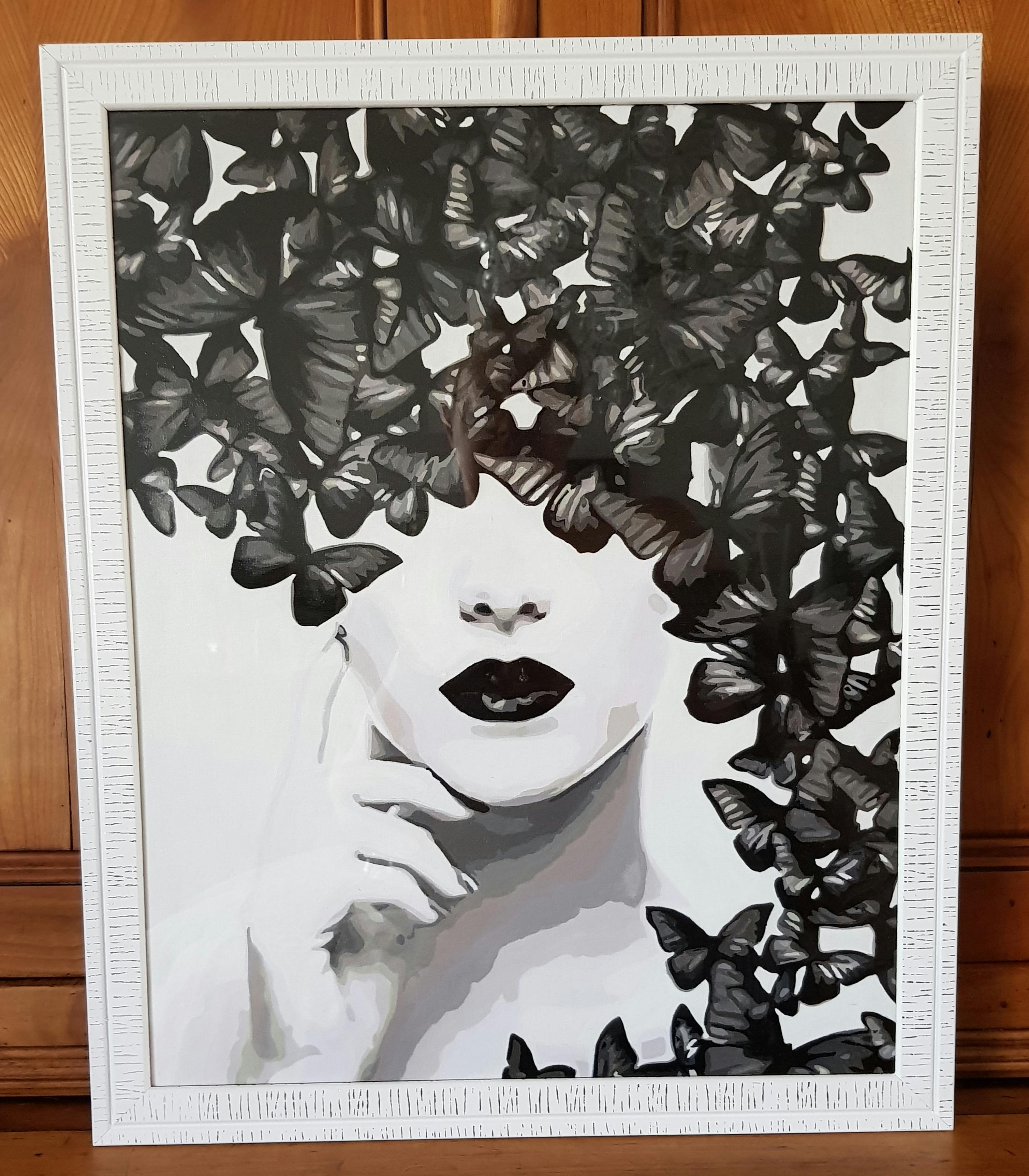 Figured'Art Peinture par Numéro Adulte Beauté et Papillons - Activité  Manuelle Kit de Loisir Créatif DIY Numéro d'Art Complet - 40x50cm avec  châssis