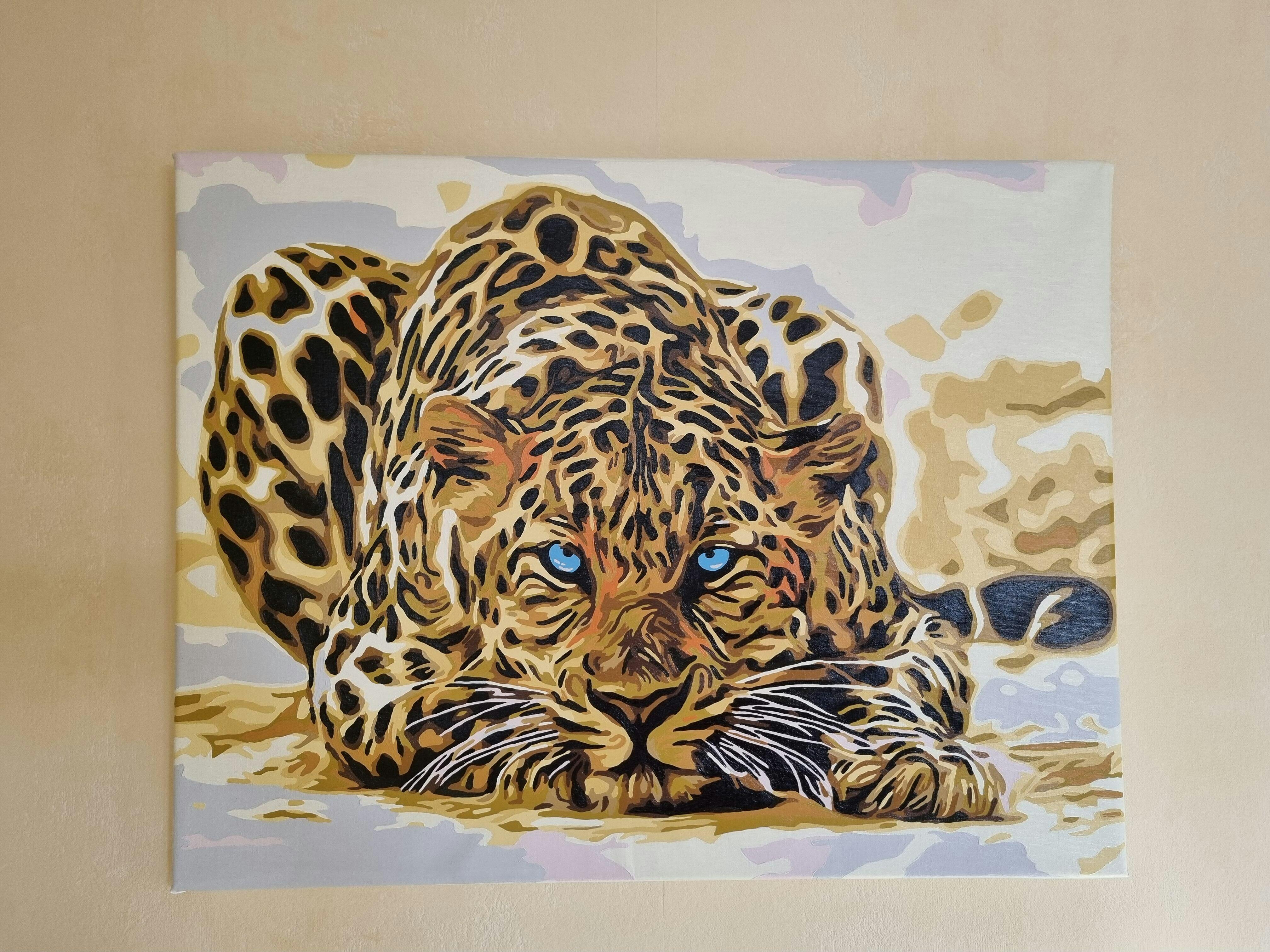 【原画】Animal-eyes『パンダ』(パステル画) Paint by numbers - Panther with Blue eyes – Figured'Art