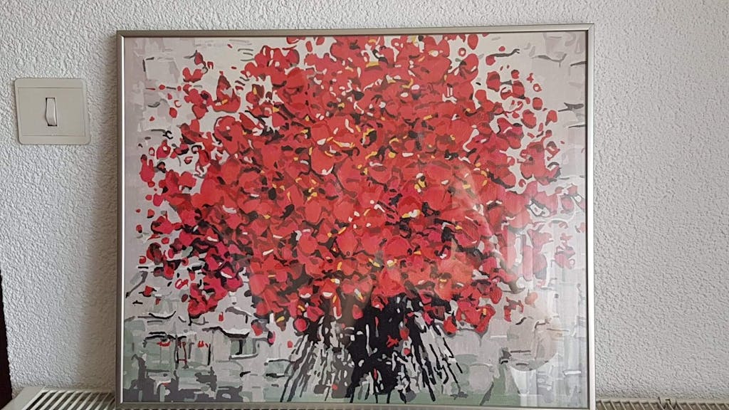 Paint by numbers Abstract Red Flowers Figured'Art