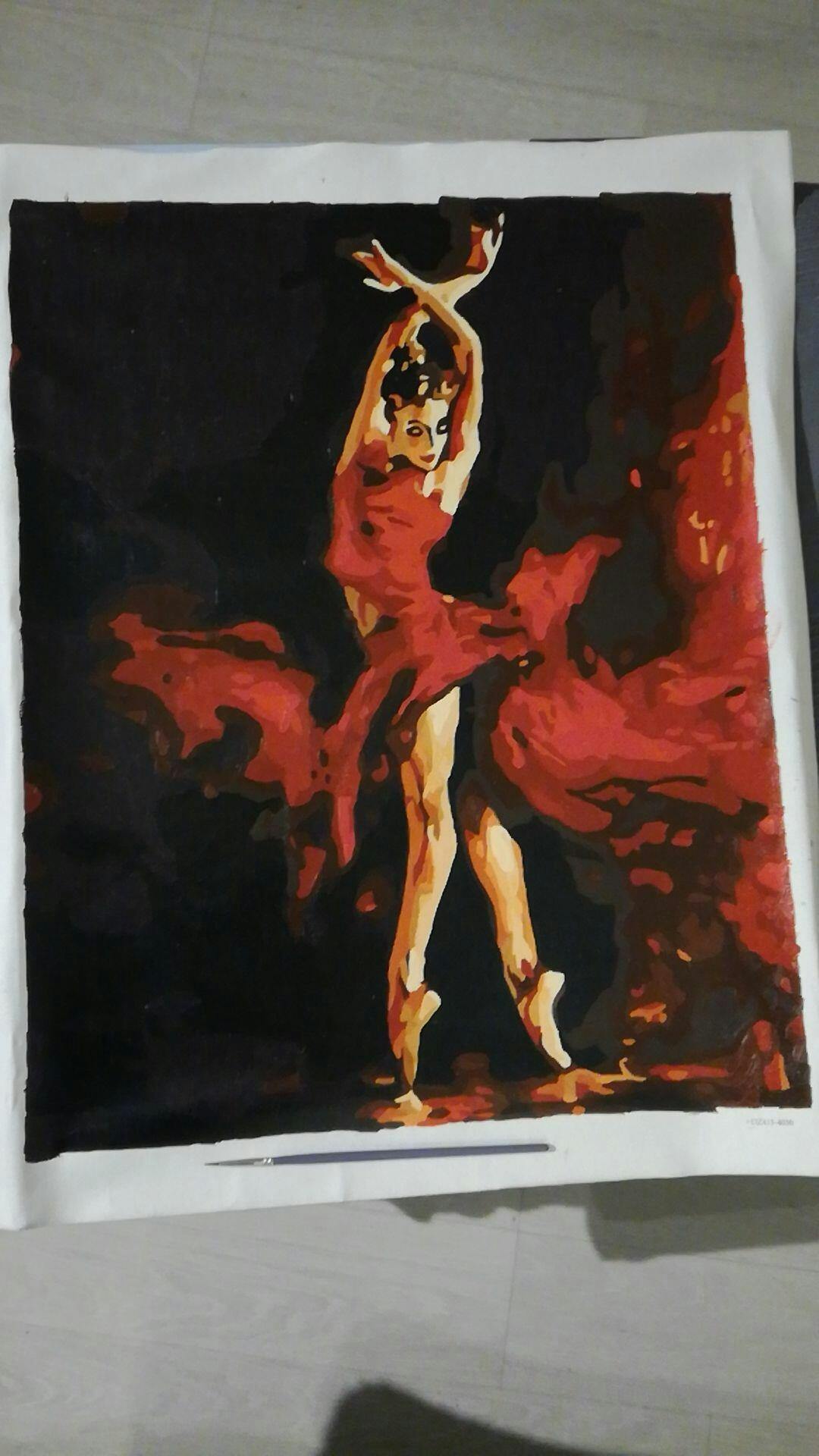 Paint by numbers - Magical Red Dancer – Figured'Art