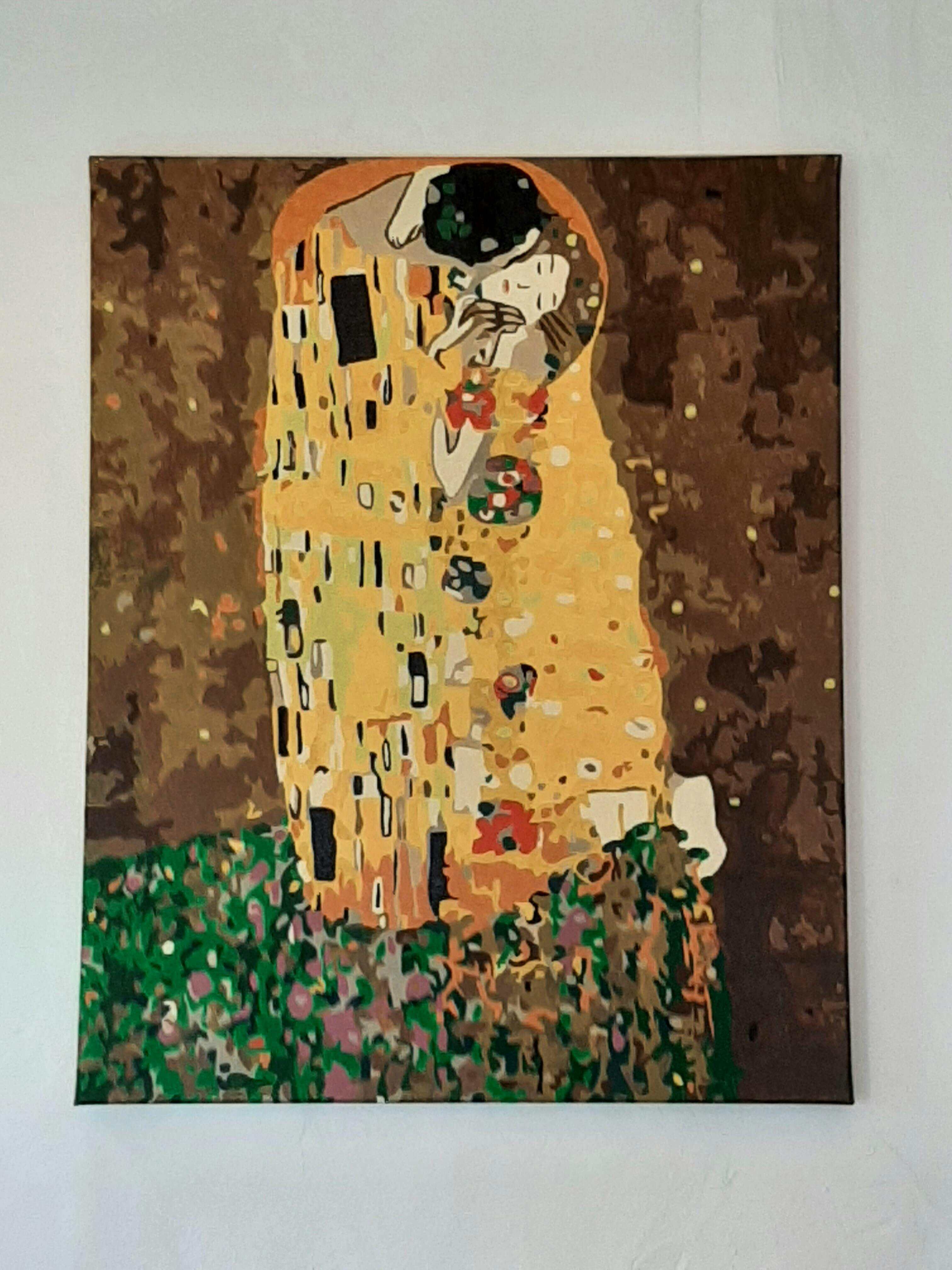 Peinture par Numéro Figured'Art avec Cadre - Gustav Klimt - Kit de Loisir  Créatif DIY Numéro d'Art Complet - 40x50cm toile tendue sur châssis - Peintures  par numéro
