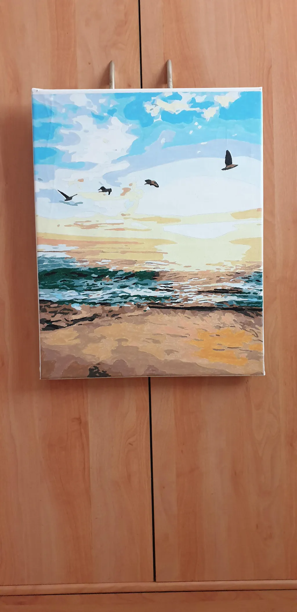 Impression Sur Toile Tableau Sur Toile Châssis Beige Ciel Paysage Plage Mer Dunes De Sable 183 Chambre A Coucher Salon Couloir 40 X 80 Cm 91759248