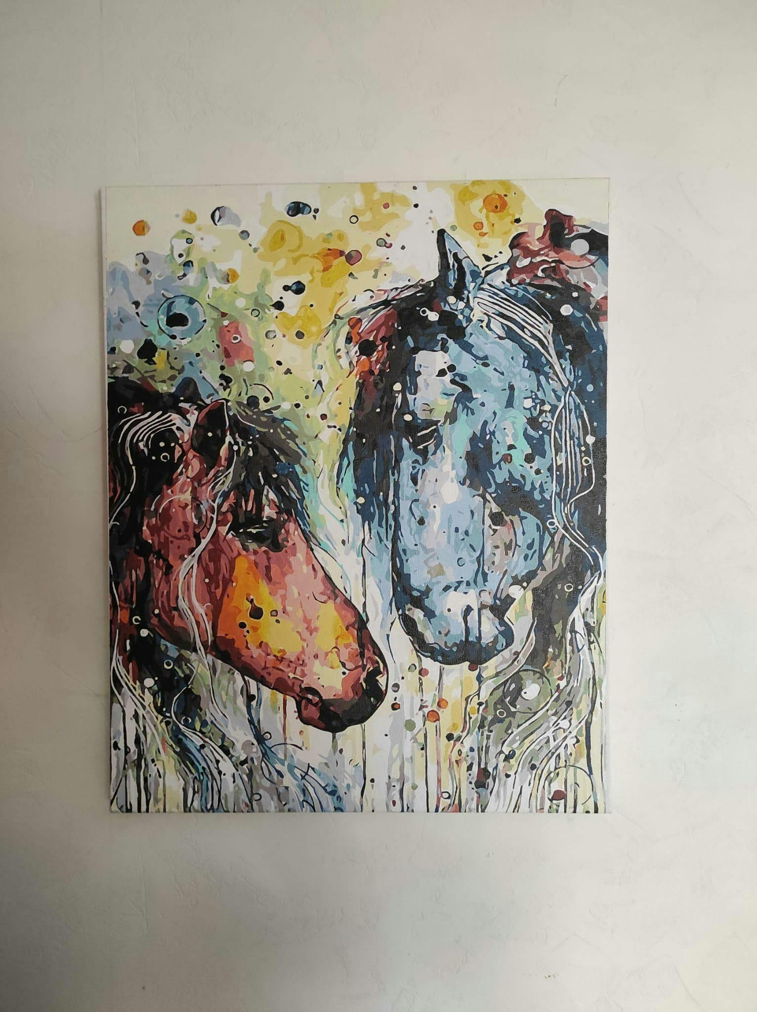 Paint by Number Horse II Premium Framed Canvas- Ready to Hang August Grove Size: 27 H x 18 W x 2.5 D