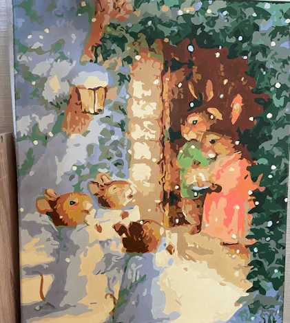 Tableau Animaux Lapins Peinture à L'huile Sur Toile - Déco Murale Art Moderne