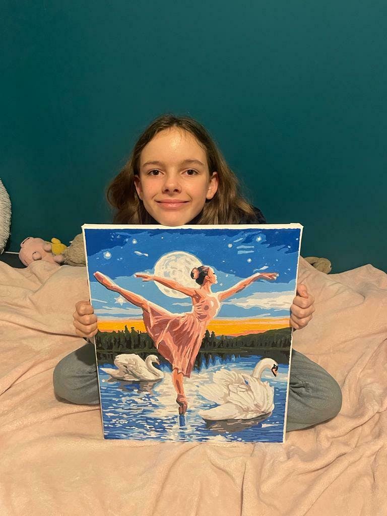 Paint by numbers - Swan Lake and Full Moon – Figured'Art