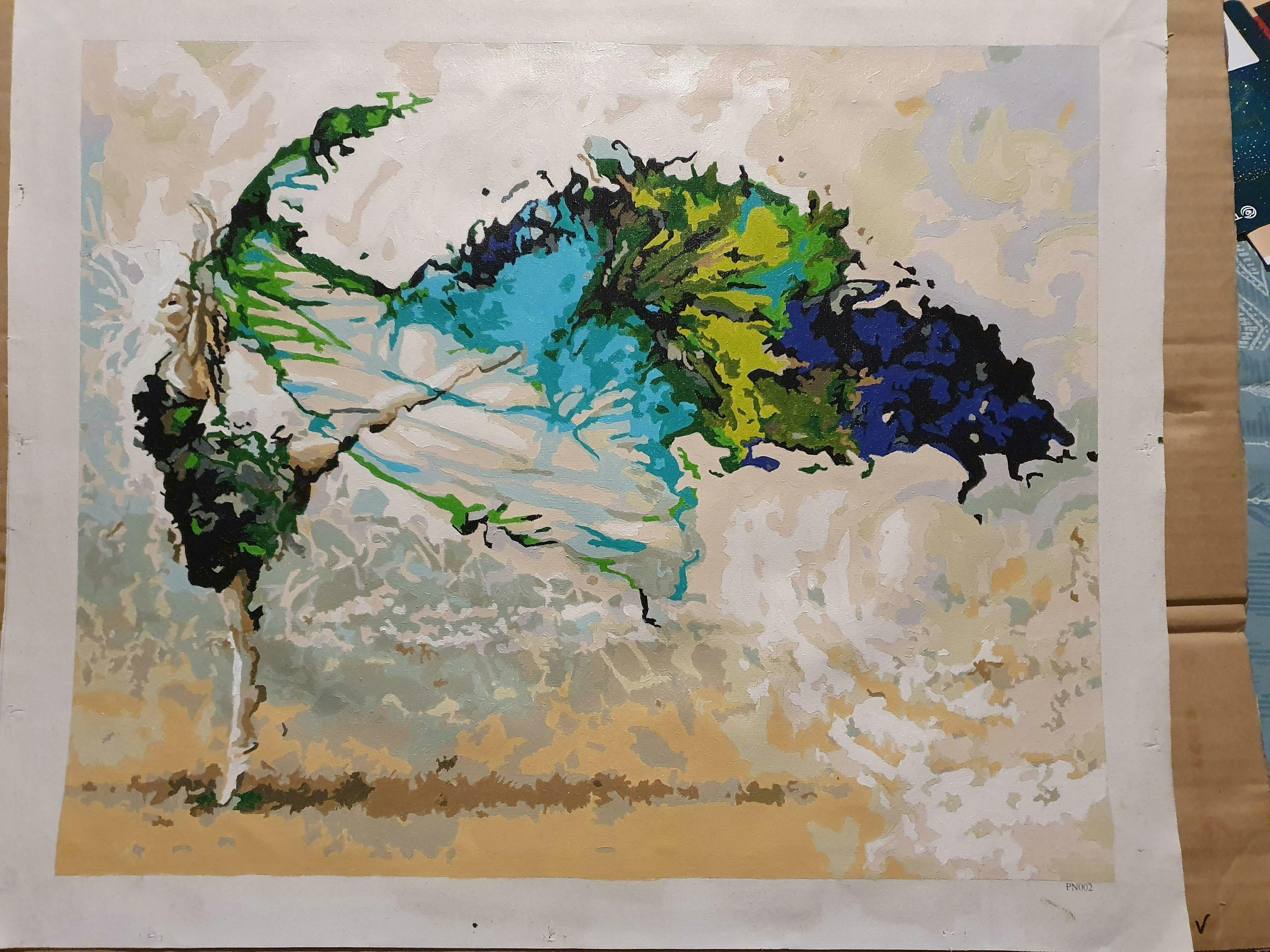 YEESAM ART Dipingi Con I Numeri Per Adulti – Ballerini Astratti – Kit Fai-da-te Su Tela 50x40 Cm (16x20 Pollici) – Regalo Di Natale Creativo Con Lente D'Ingrandimento Inclusa - 3