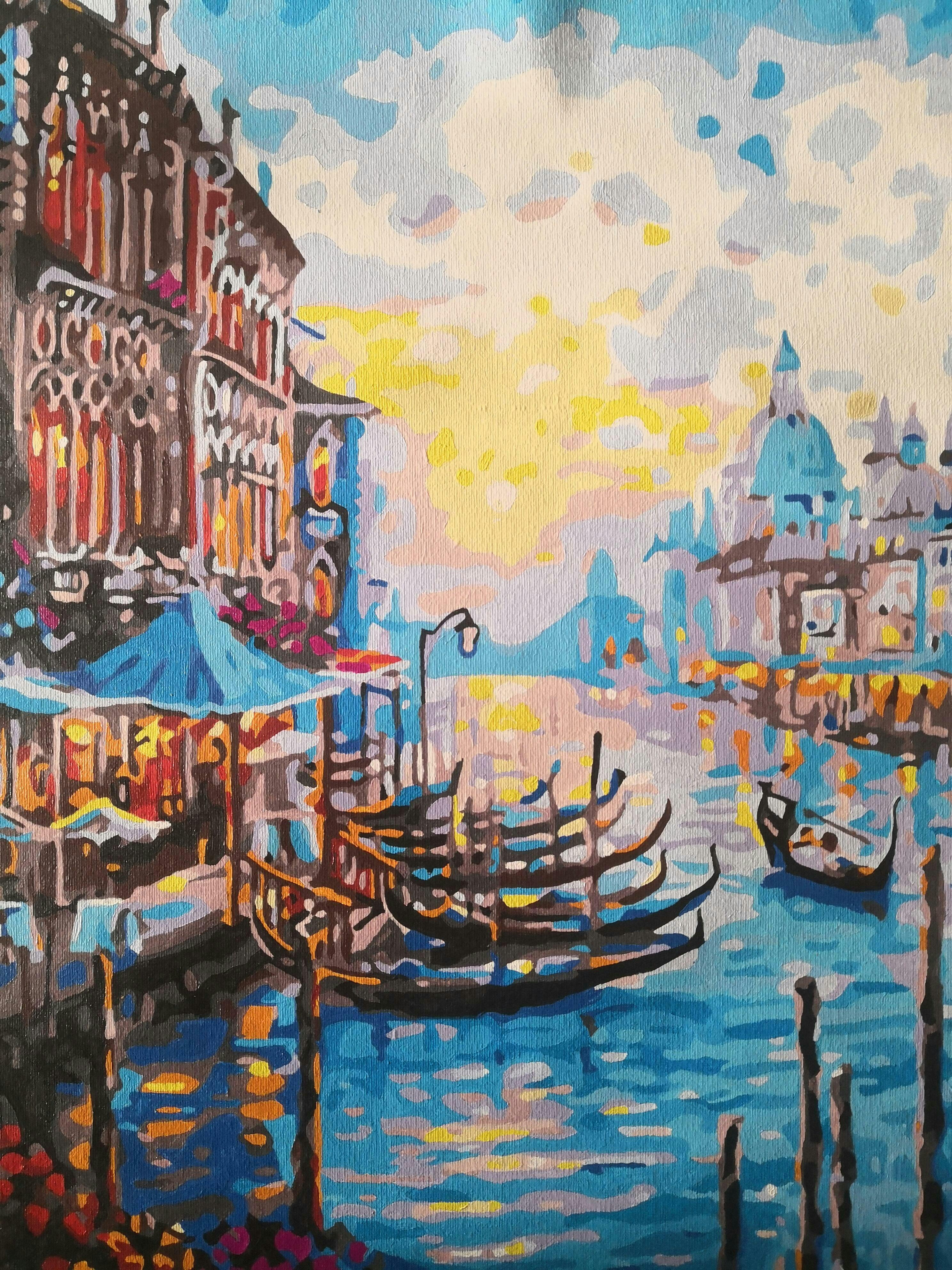 Venice Canal DIY Oil Acrylic Painting Kit Paint By Numbers with