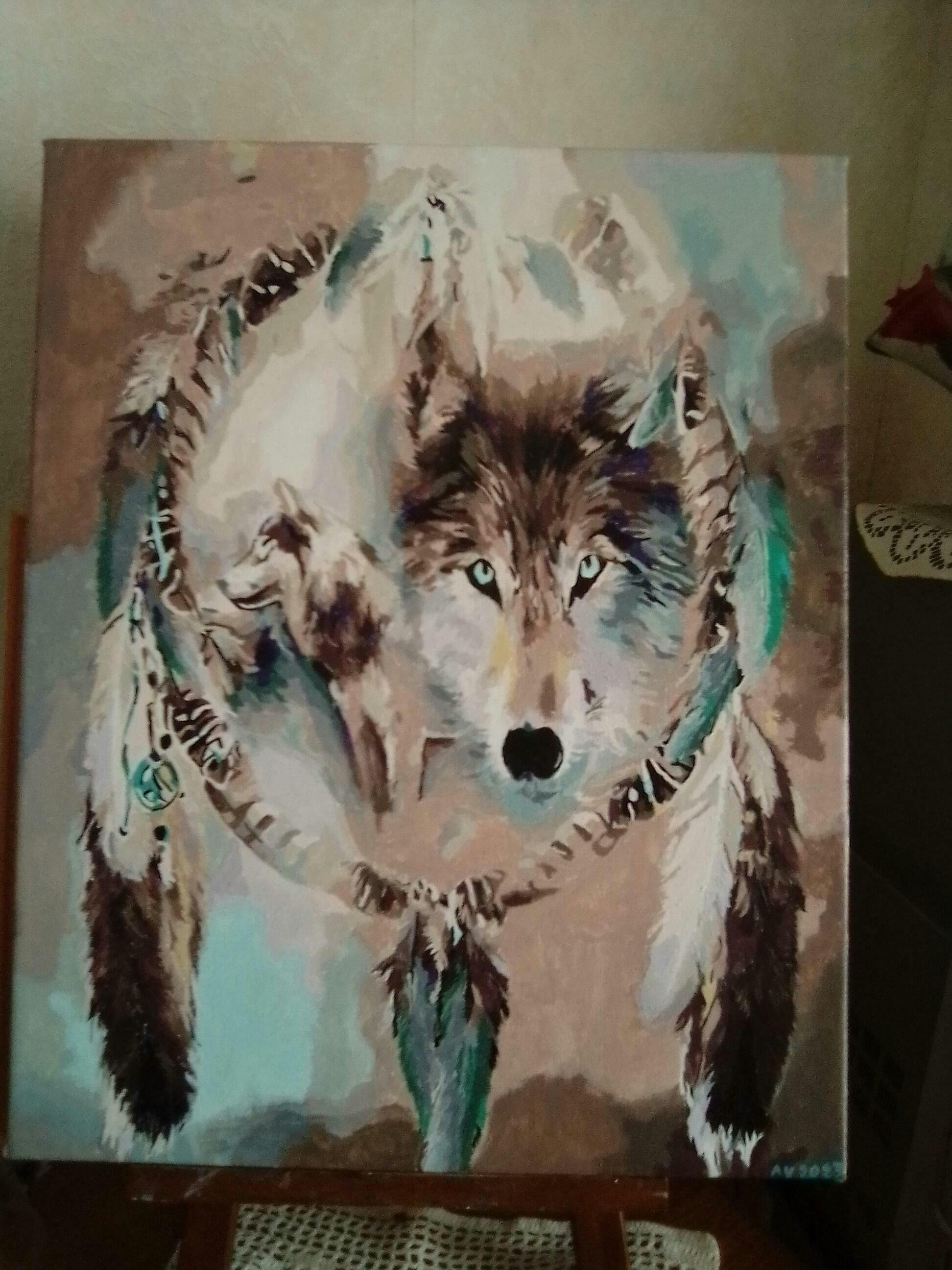 Diamond Painting - Wolves and Feathers – Figured'Art