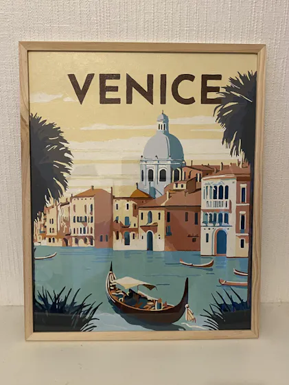 Affiche Poster 30x30cm Tableaux Image Photo Venise pont eau Wall Art