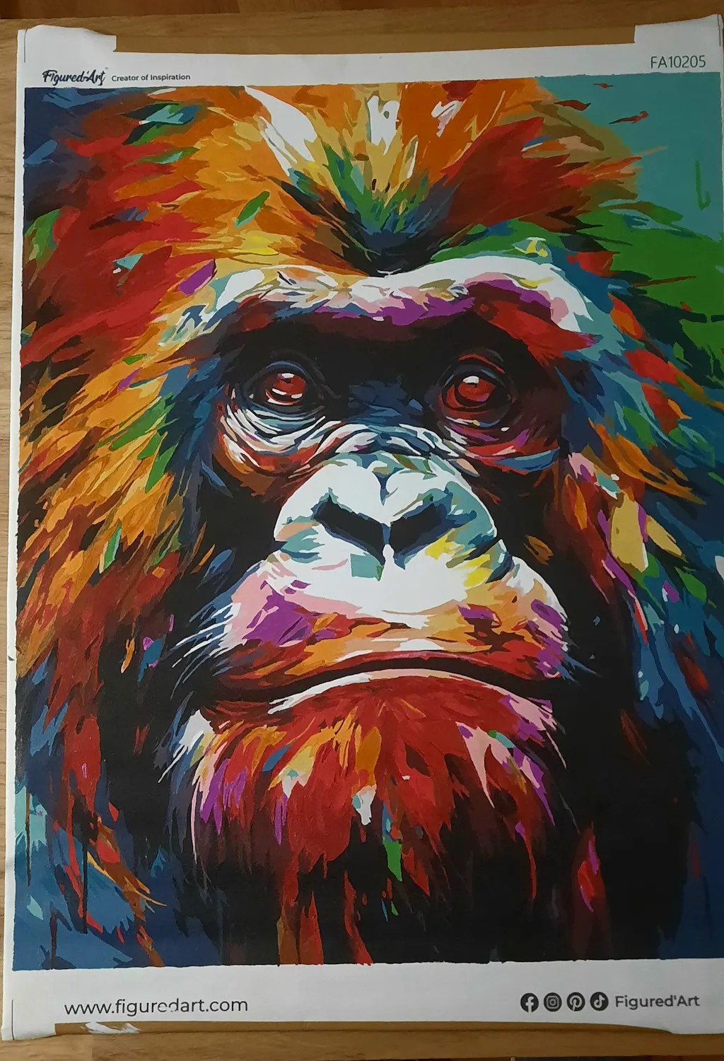 Autocollant mural graphique singe orang-outan 3D fenêtre autocollant