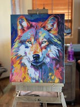 Colorful Abstract Wolf