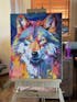 Colorful Abstract Wolf