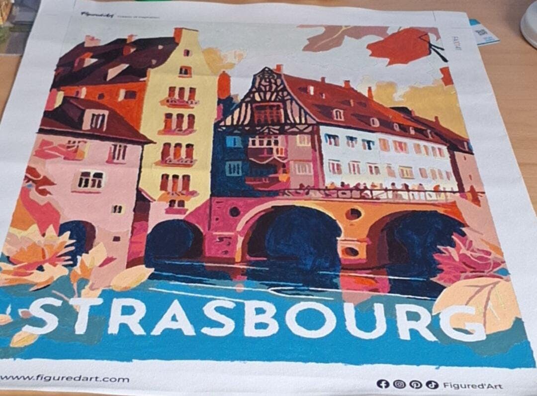 Peinture par numéros - Affiche Vintage Strasbourg – Figured'Art