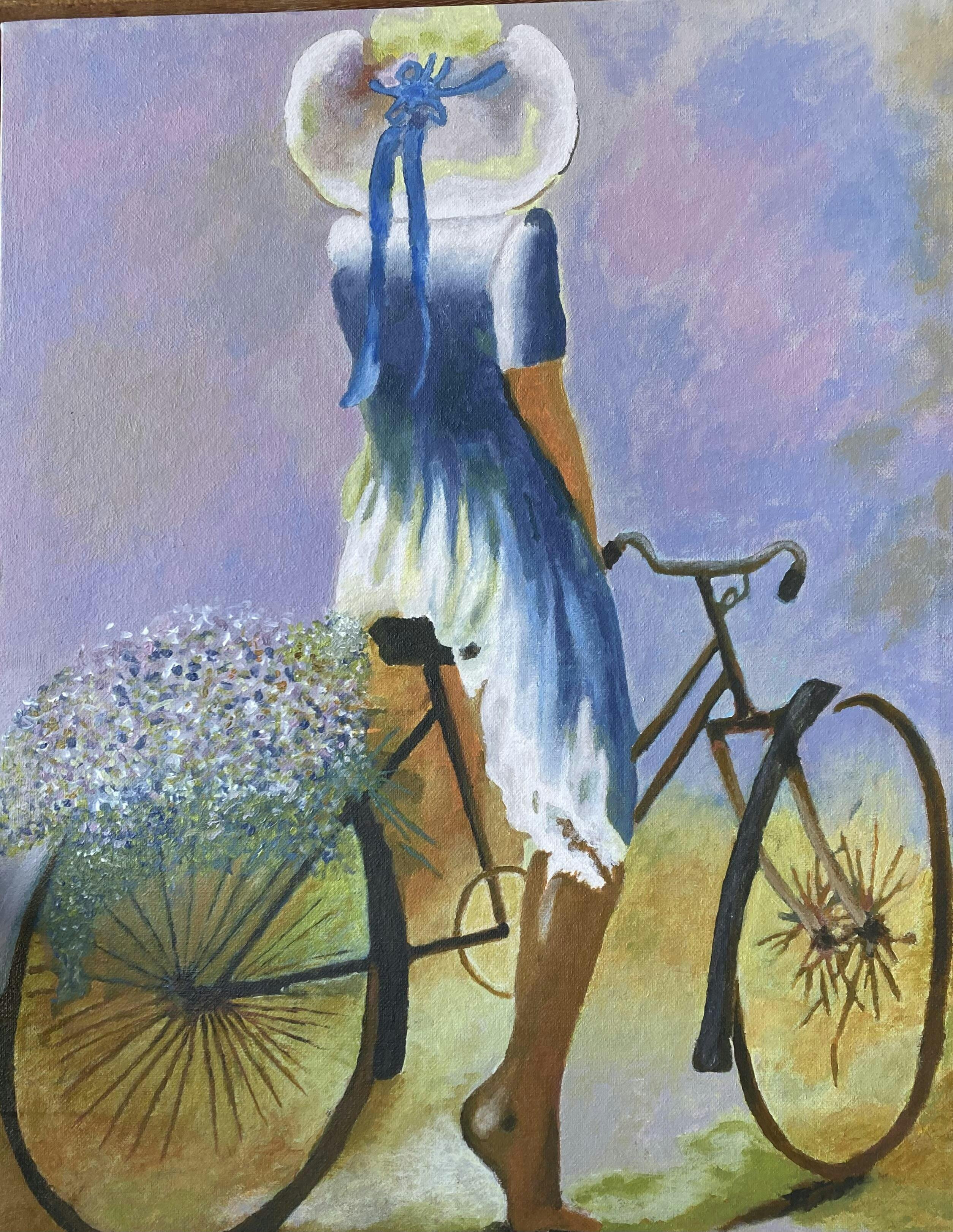 Young woman on a bicycle