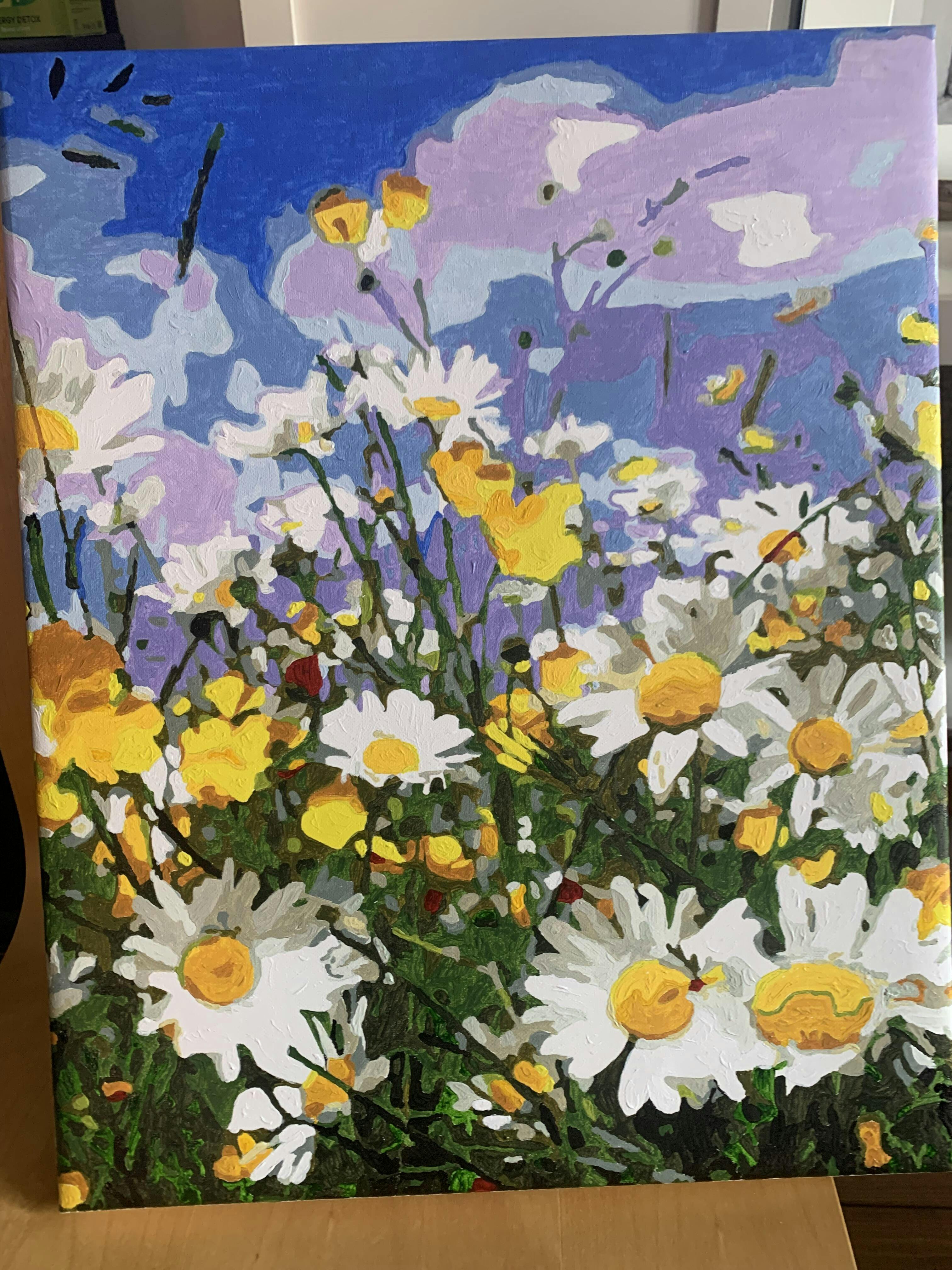 Painting - “Daisy Fields” hotsell - 12”x24”