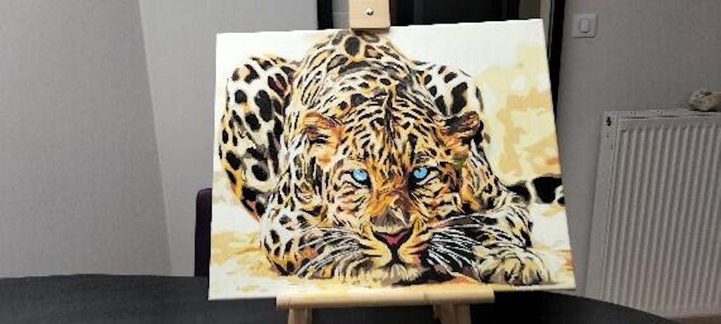 Peinture Par Numéros - Panthère Fleurs Et Papillon – Figured'Art