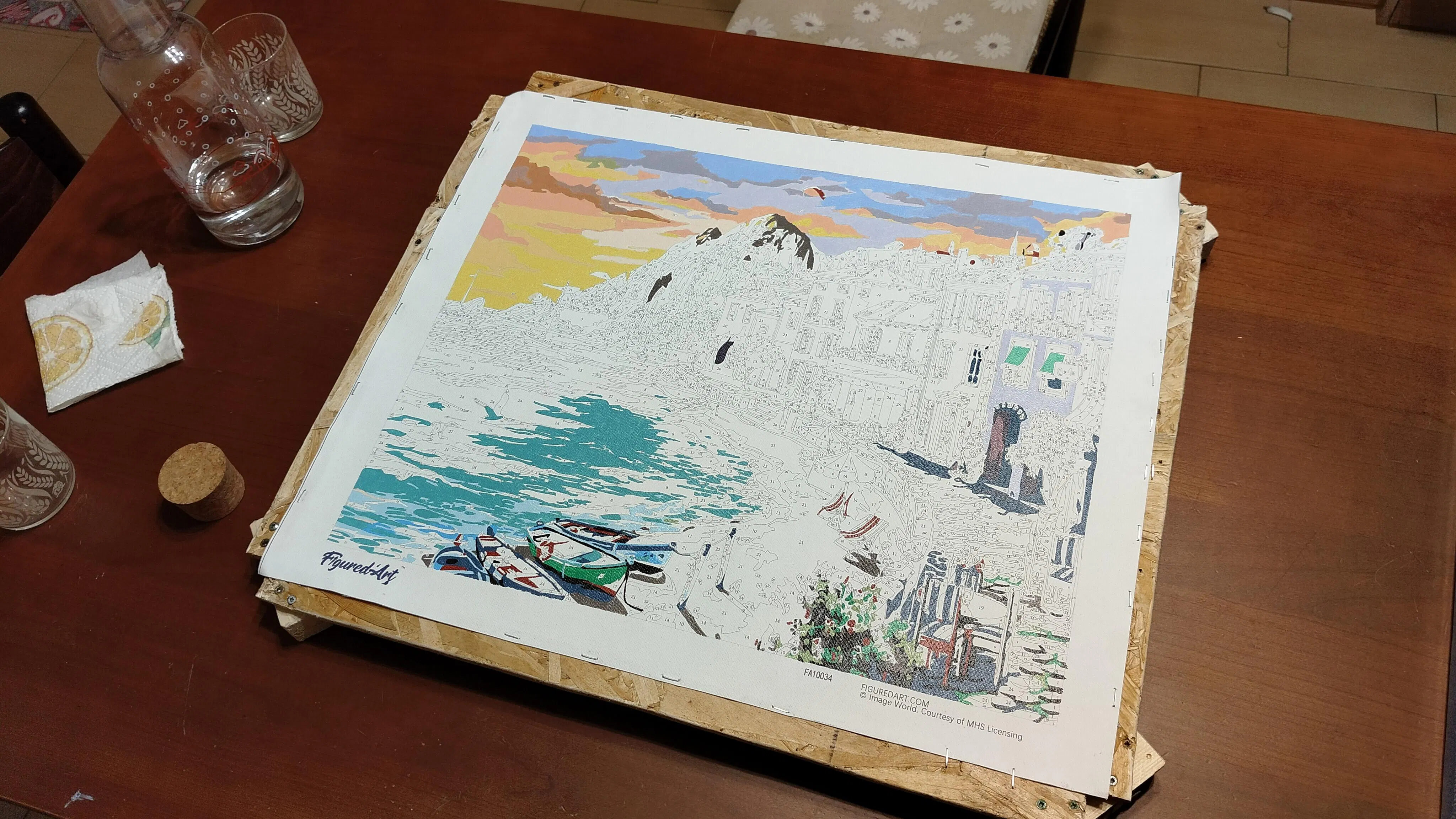 Pittura Ad Olio Con Numeri YEESAM ART - Aquila 40x50cm - Kit Completo Per Adulti E Bambini