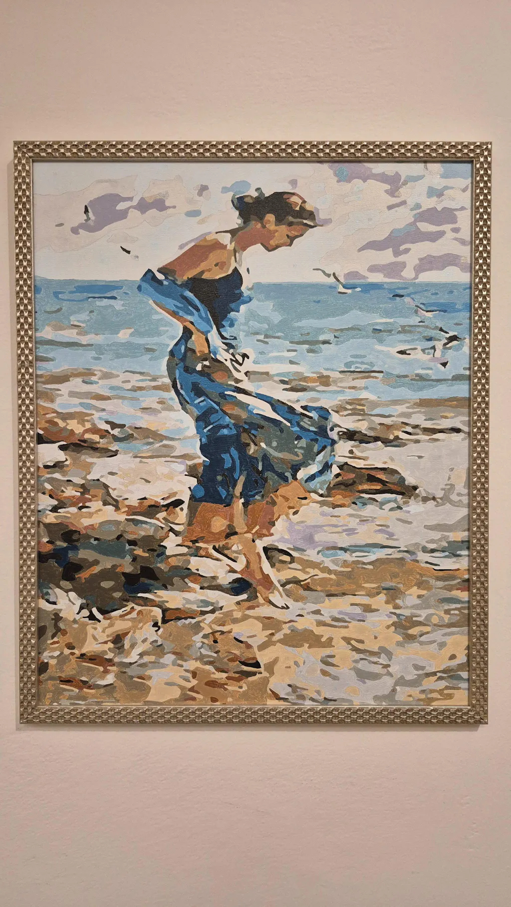 Figured'Art Dipingere con i Numeri - Paint by Numbers Piedi In Acqua Durante L'Estate, Passatempo per Adulti, Kit Completo, Hobby Creativi - Quadri fai da te 40x50cm senza cornice