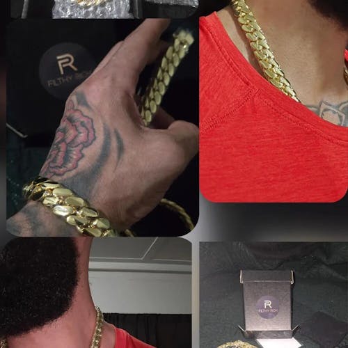 14k Triple Gold Plated Miami Cuban Link Chains