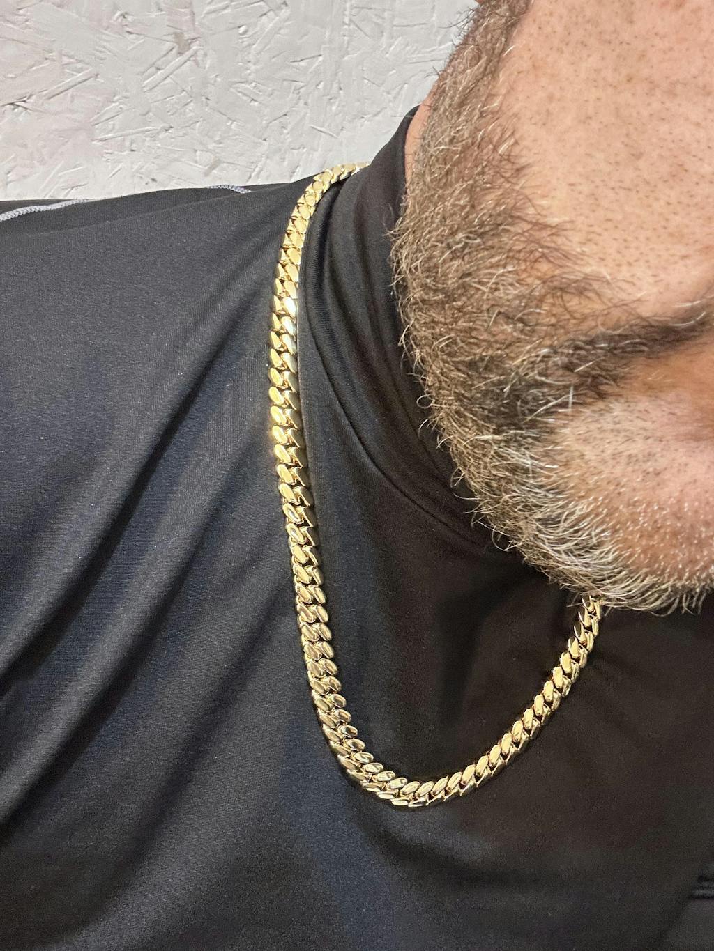 14k Gold Miami Cuban Link Chain – Heavyweight, Triple Plated