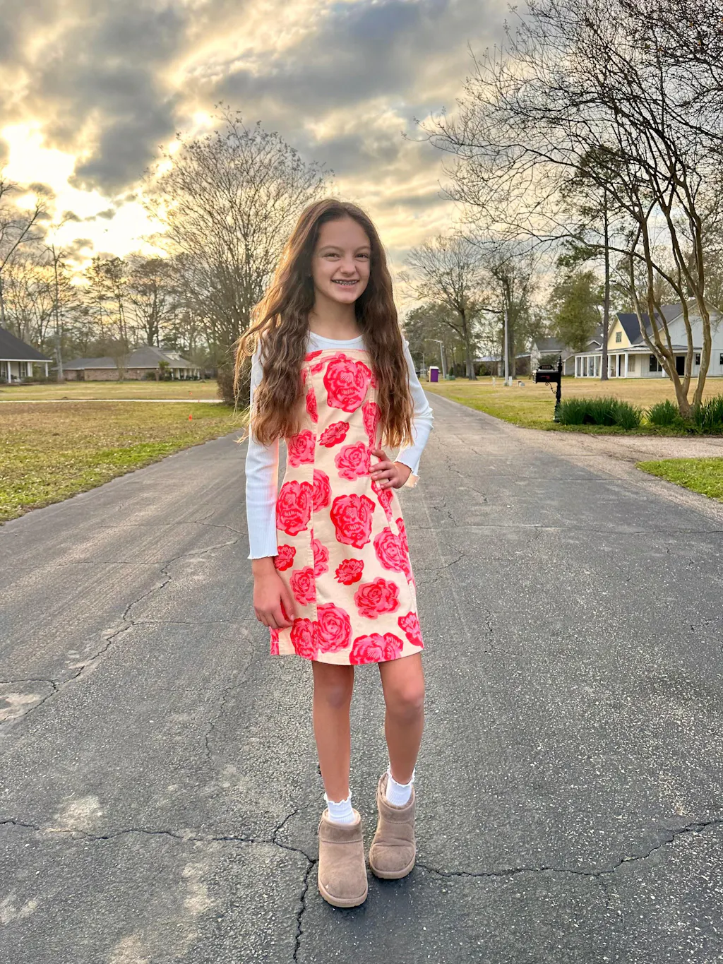 Floral Print Dress for Tween Girls | Finding Foxtale