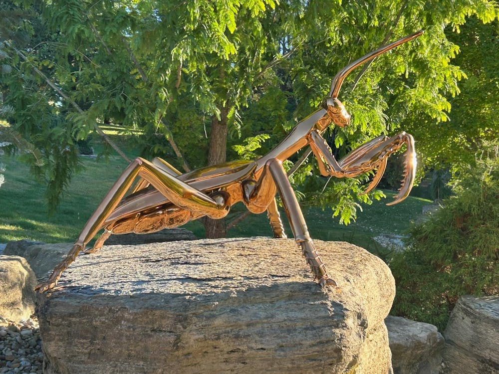 FINEST Custom Stainless Steel Mantis Sculpture Polished Mirror Finish for Modern Gardens and Landscapes FS-191