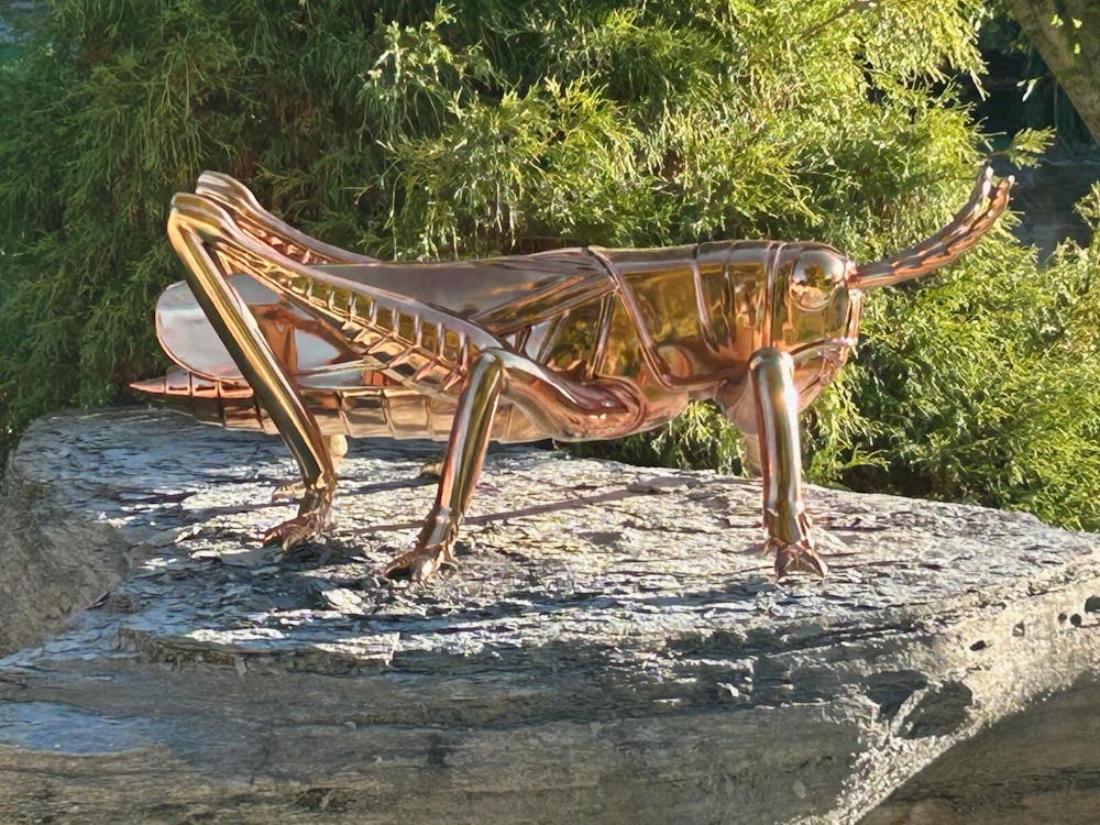 FINEST Modern Outdoor Gold Stainless Steel Grasshopper Sculpture for Garden and Landscape Art FS-189