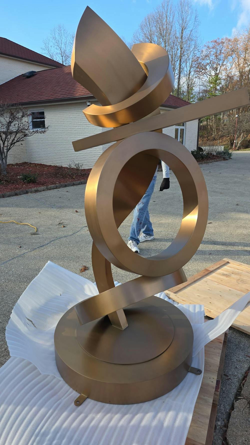 FINEST Stainless Steel Abstract Outdoor Art Sculpture FS-054