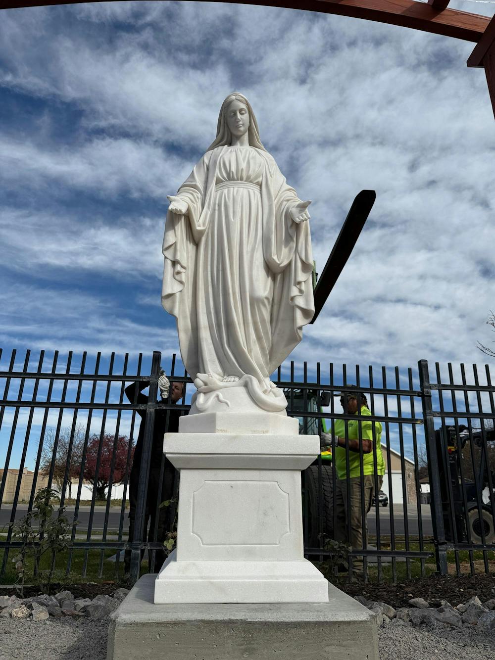 FINEST Marble Sculpture Immaculate Conception Virgin Mary Statue FM-010