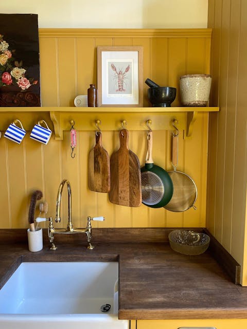 "Blue Vertical Stripes" 12oz Fine Bone China Mug