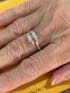 Emerald Cut Trilogy Moissanite Ring