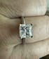 Princess Cut Knife Edge Ring