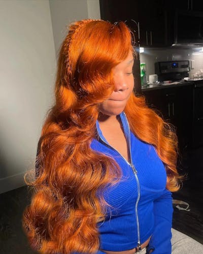 Firieya Ginger Orange Body Wave Human Hair Wigs HD 13x4/13x6 Lace Frontal Human Hair Wig