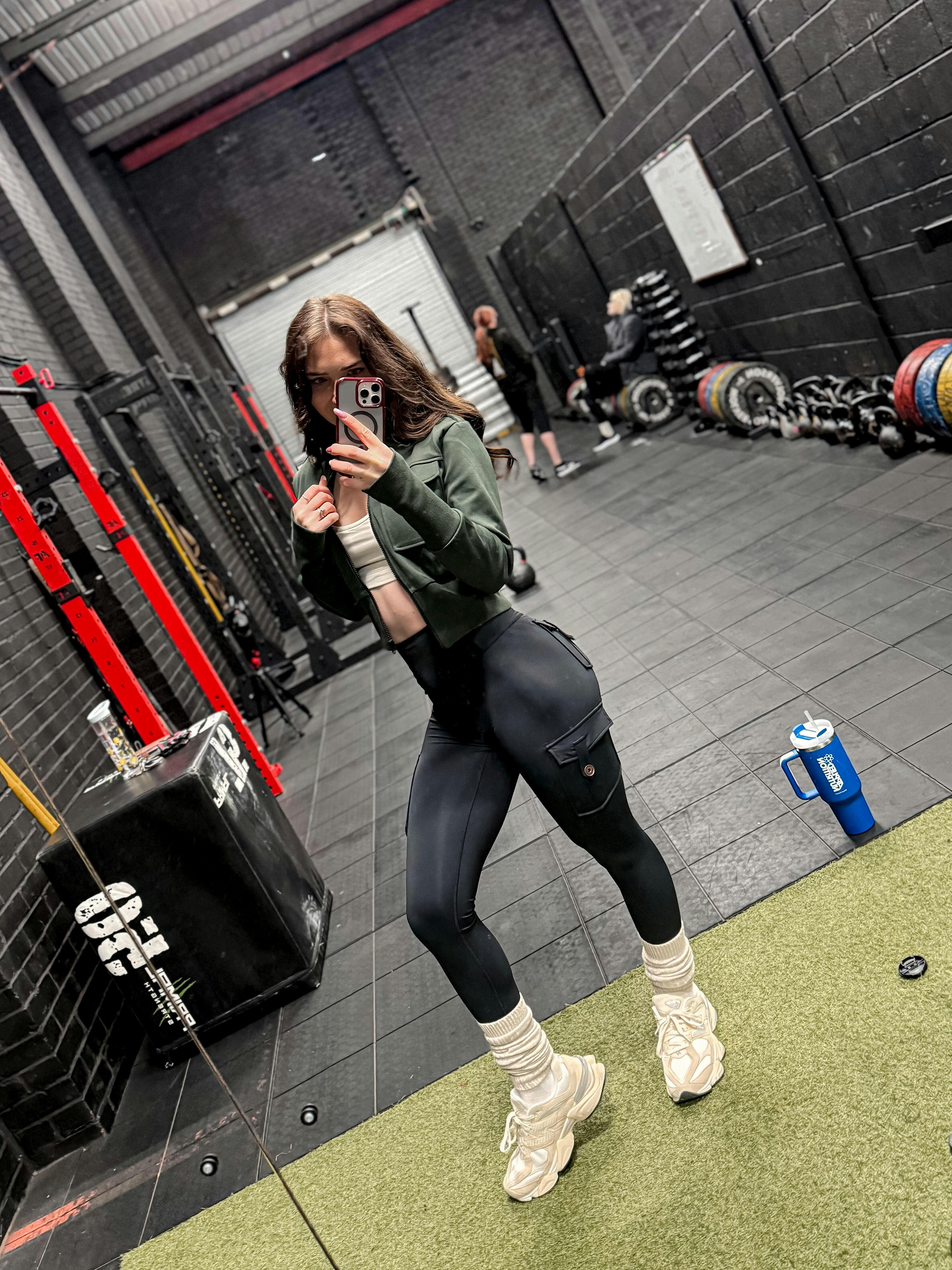 High Waisted Cargo Leggings Black | FIRM ABS