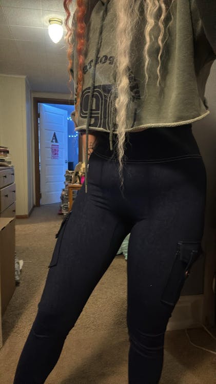 High Waisted Cargo Leggings Black | FIRM ABS