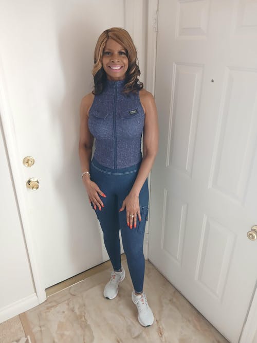 Body Sculpt High Waisted Cargo Leggings - Denim Blue