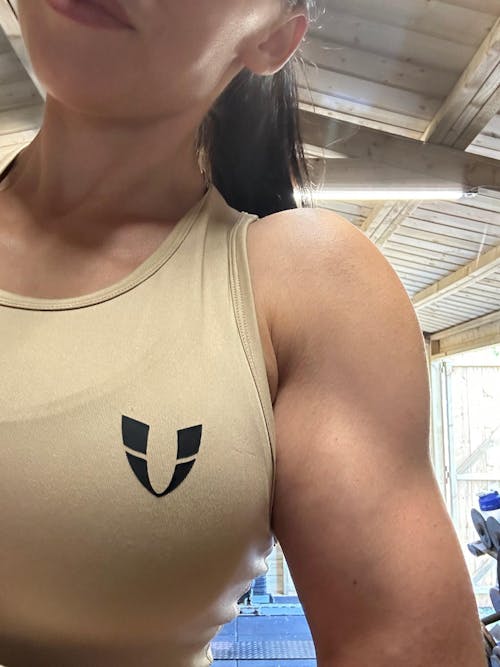 Round Neck Sports Tank - Khaki Yellow