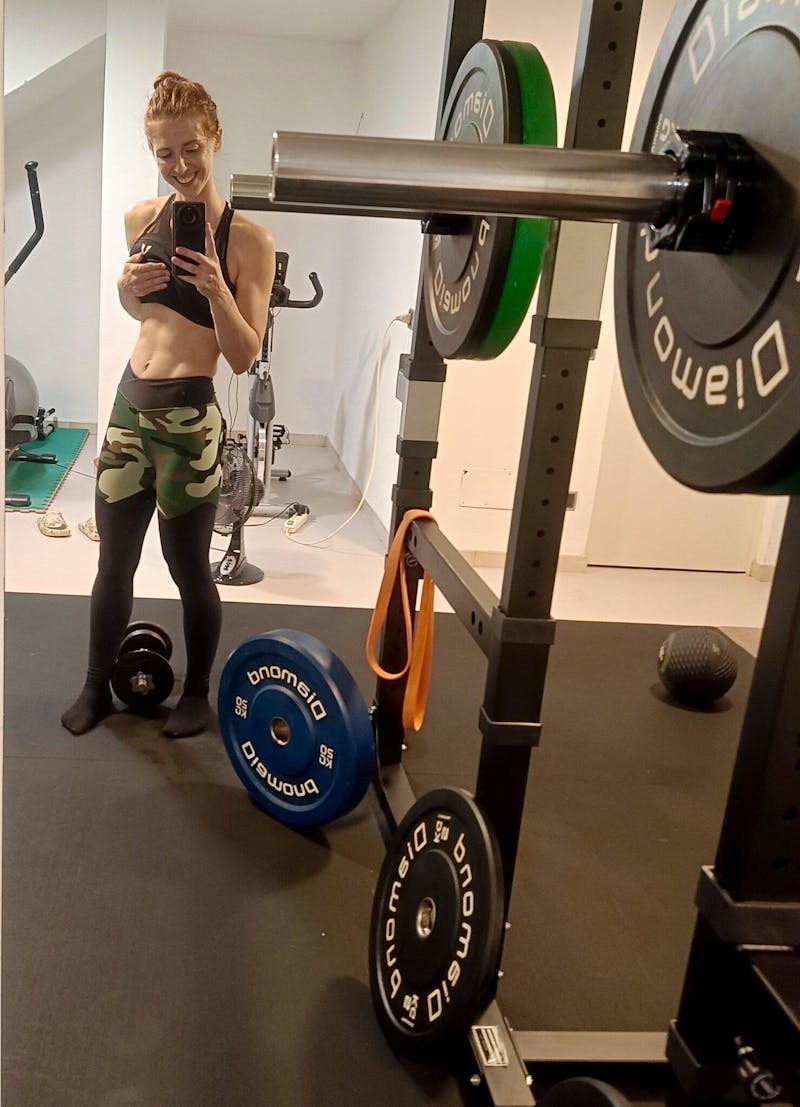 V-waist Gym Leggings - Green Camo