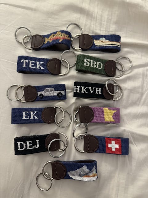 Custom Needlepoint Key Fob