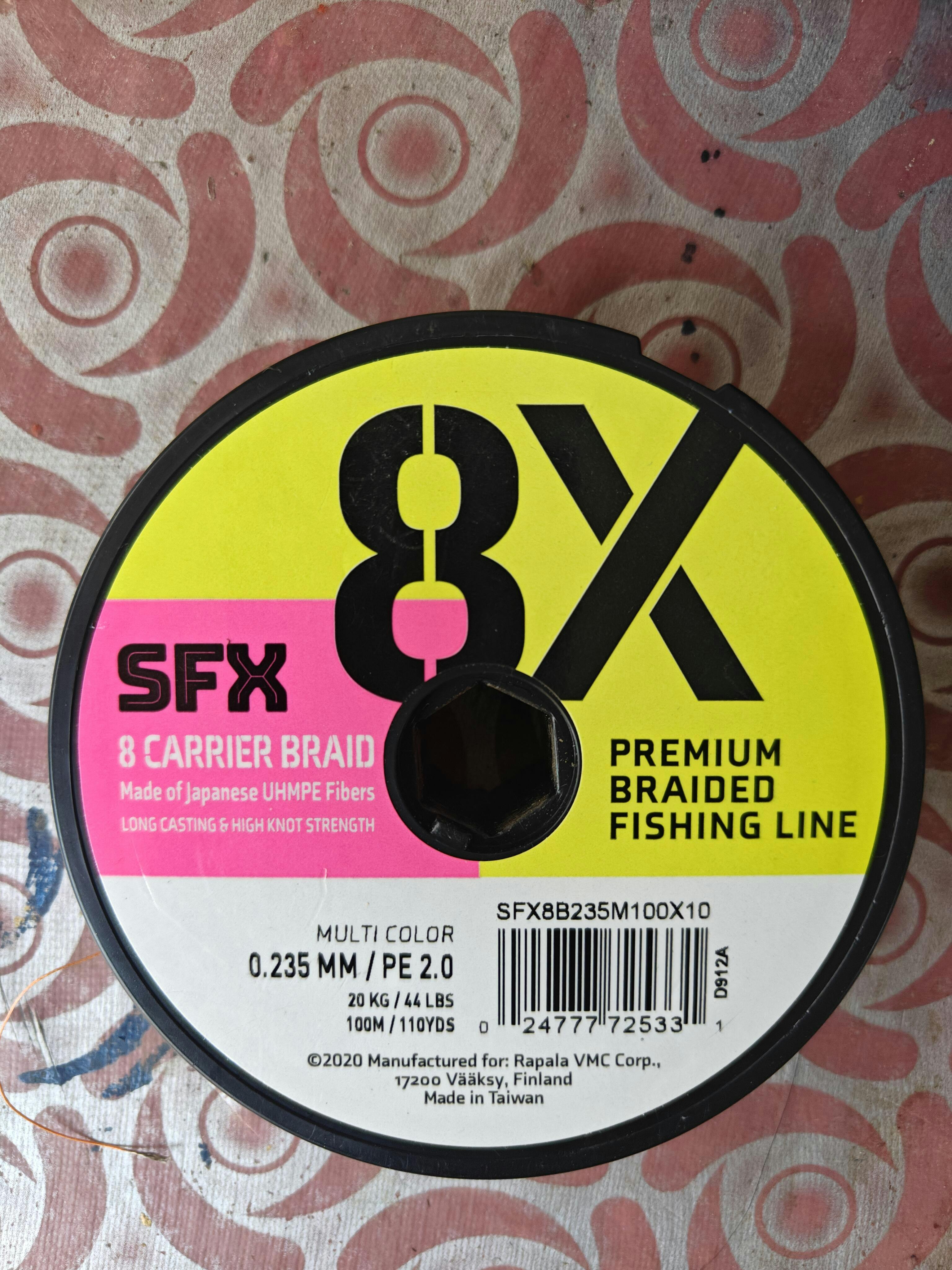 Sufix SFX8 Carrier Braided Line | 100Mt / 110Yd | Low-Vis Green
