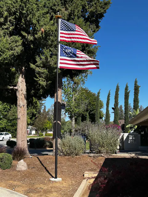 Industrial Grade Flagpole Swivels & Rings with Sealed Bearings -Direct Mount No Clips Needed
