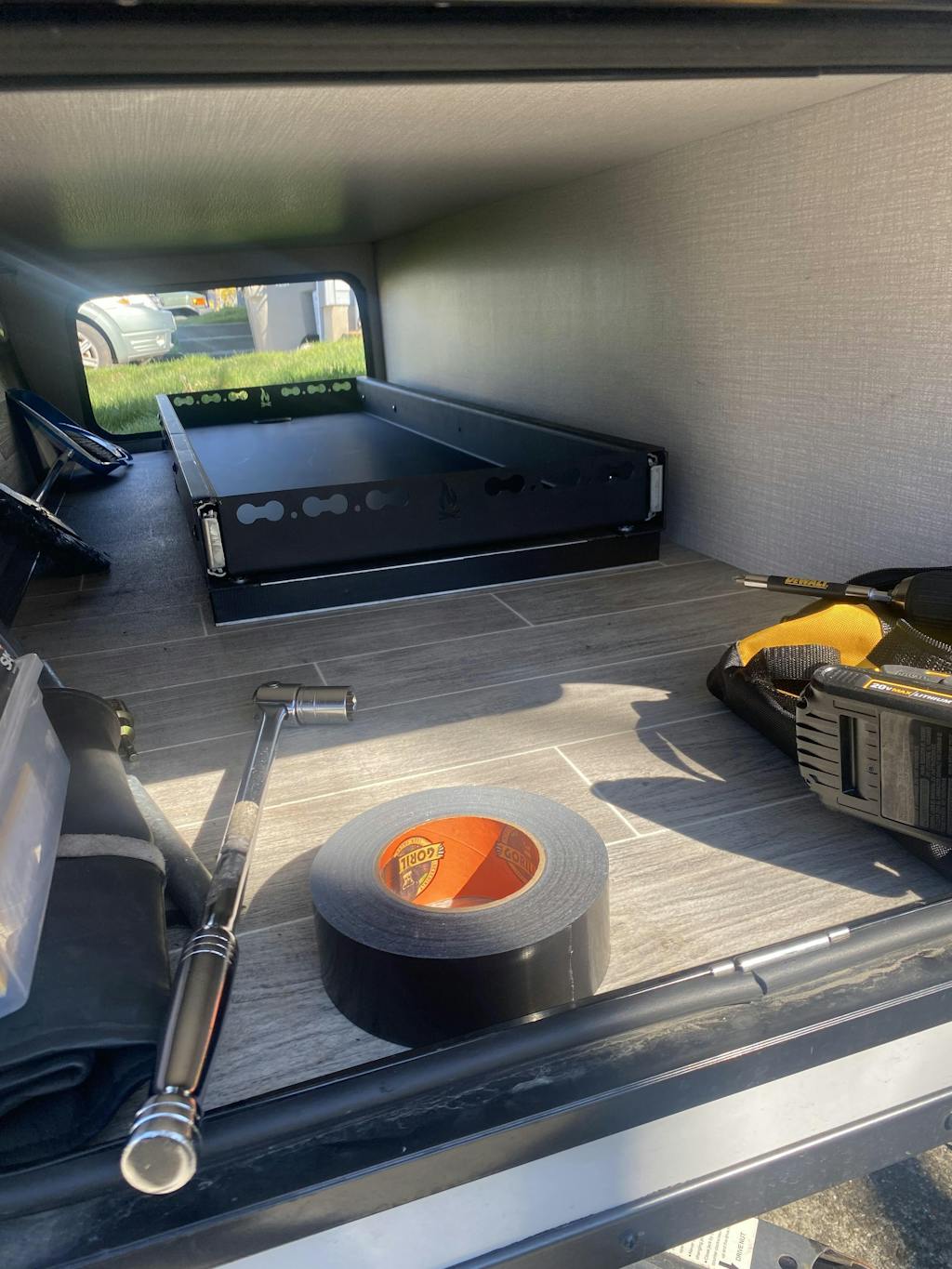 Pull Out Bike/Gear Tray for Van