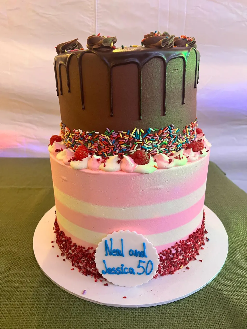 Large Double Tiered Cake