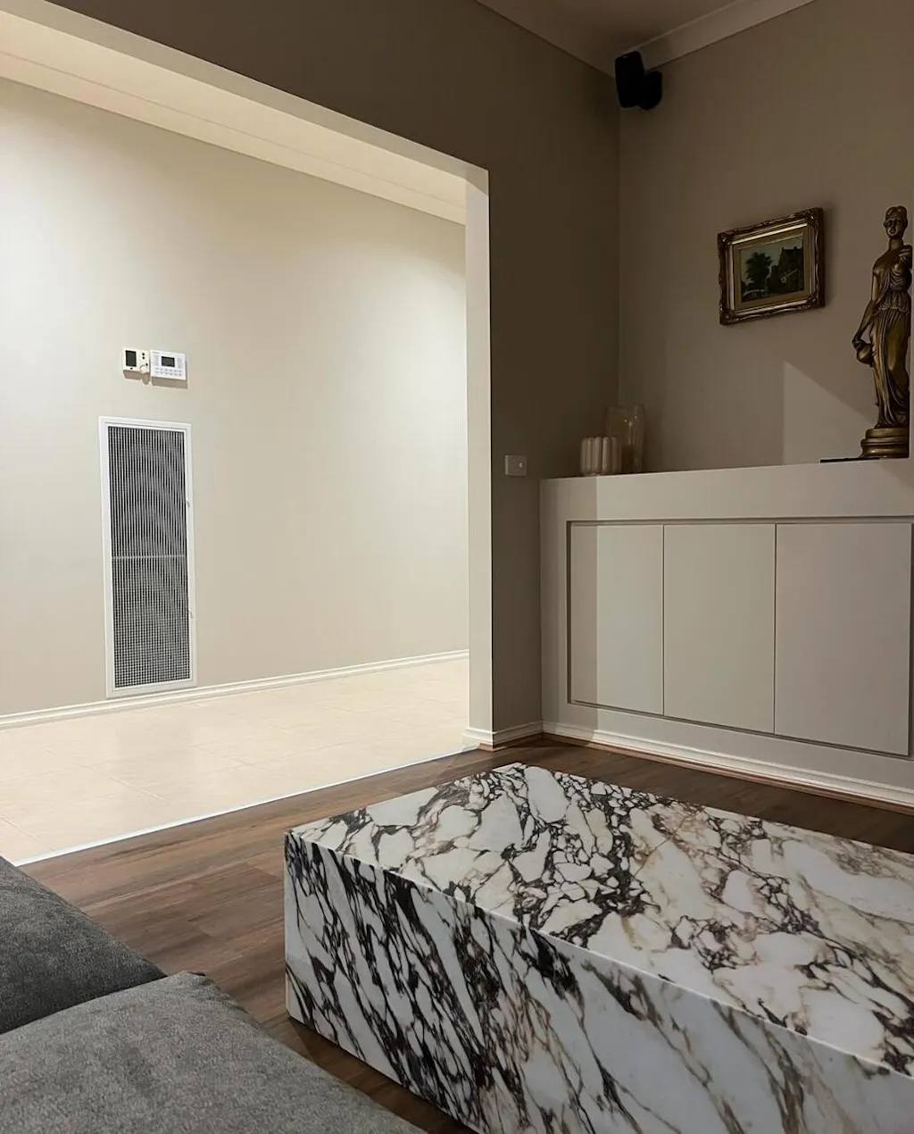 Plinth Rectangle Marble Coffee Table Calacatta Viola Fleur Studios