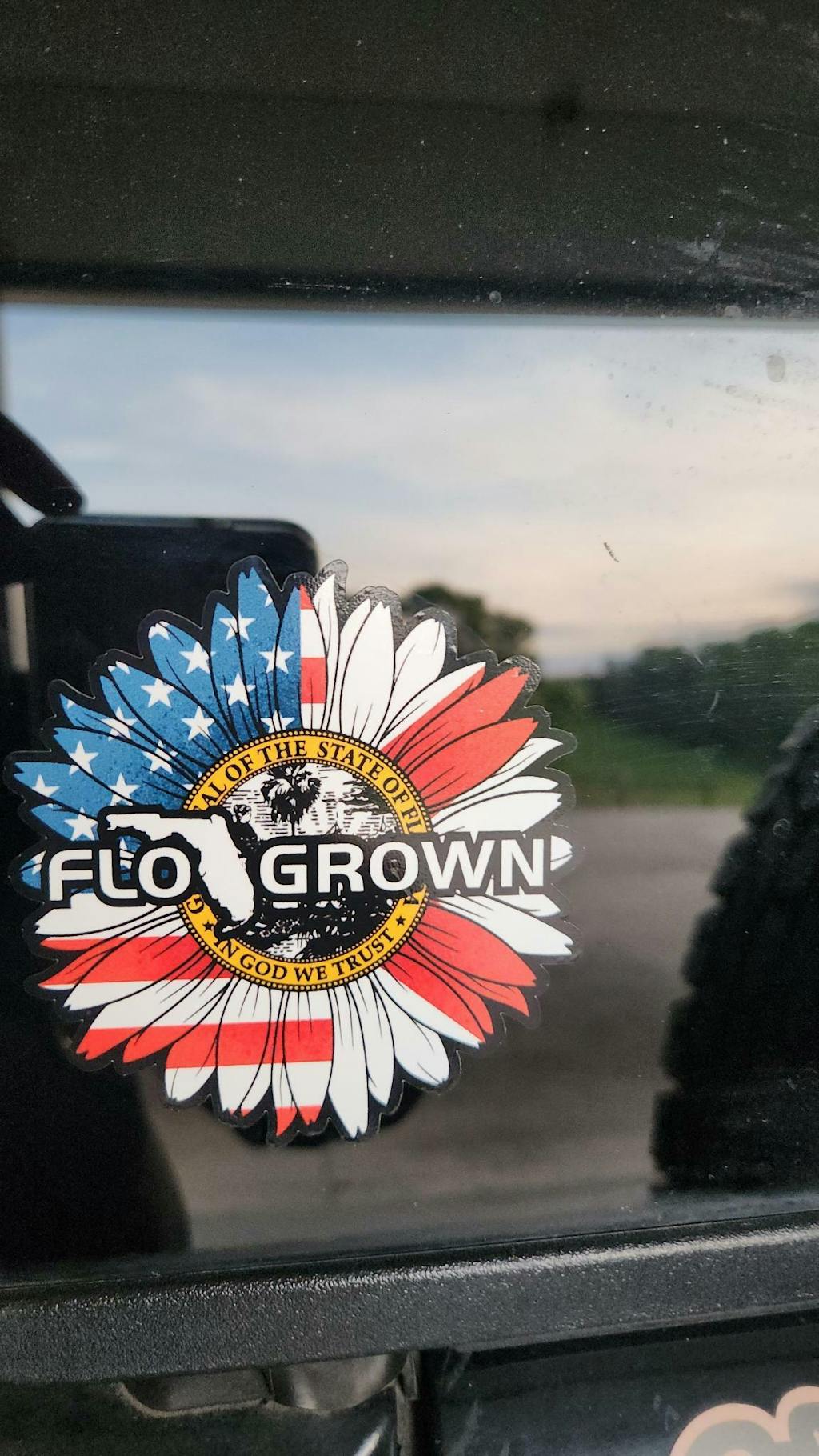 Double Flag Flower Decal FloGrown
