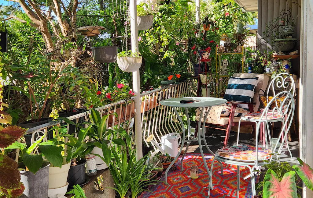 Outdoor Rug Recycled Plastic Lhasa Orange and Violet Floorsome