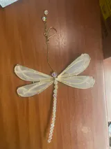 Creative Metal Wing Dragonfly Crystal Suncatcher – Garden Wind Chime & Window Ornament